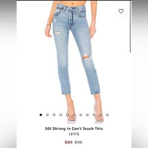 New 501 S Skinny distressed Levi’s